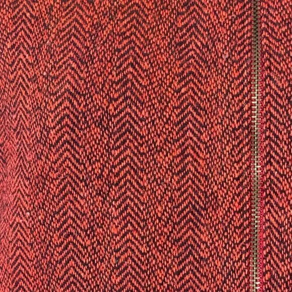 Harve Benard Wool Red Black Sleeveless Dress Jackie O Zipper Details Size 6P EUC - Picture 4 of 9